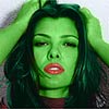 Anna Kournikova transformed into an Orion Slave Girl (green skinned women of Star Trek)