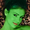 Dana Delany transformed into an Orion Slave Girl (green skinned women of Star Trek)