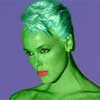 brigitte nielsen transformed into an Orion Slave Girl (green skinned women of Star Trek)