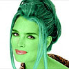 rachel williams transformed into an Orion Slave Girl (green skinned women of Star Trek)