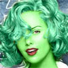 Elle McPherson transformed into an Orion Slave Girl (green skinned women of Star Trek)