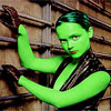 Christina Ricci  transformed into an Orion Slave Girl (green skinned women of Star Trek)