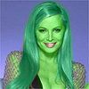 Jennie Garth transformed into an Orion Slave Girl (green skinned women of Star Trek)