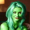 Cameeron Diaz transformed into an Orion Slave Girl (green skinned women of Star Trek)