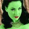 dita von teese  transformed into an Orion Slave Girl (green skinned women of Star Trek)