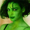 Famke Janssen transformed into an Orion Slave Girl (green skinned women of Star Trek)