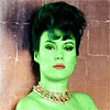 jennifer tilley transformed into an Orion Slave Girl (green skinned women of Star Trek)