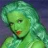 Laura Prepon transformed into an Orion Slave Girl (green skinned women of Star Trek)