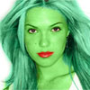 Mandy Moore transformed into an Orion Slave Girl (green skinned women of Star Trek)