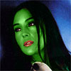 monica belluchi  transformed into an Orion Slave Girl (green skinned women of Star Trek)