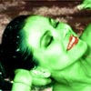 ornella muti   transformed into an Orion Slave Girl (green skinned women of Star Trek)