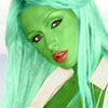 paris hilton transformed into an Orion Slave Girl (green skinned women of Star Trek)