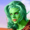 rachel williams transformed into an Orion Slave Girl (green skinned women of Star Trek)