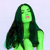 Salma Hayek transformed into an Orion Slave Girl (green skinned women of Star Trek)