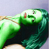 Sarah Michele Gellar transformed into an Orion Slave Girl (green skinned women of Star Trek)