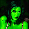 Shannon Elizabeth  transformed into an Orion Slave Girl (green skinned women of Star Trek)
