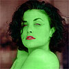 Sherilyn Fenn transformed into an Orion Slave Girl (green skinned women of Star Trek)
