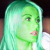 Kristen Johnson  transformed into an Orion Slave Girl (green skinned women of Star Trek)