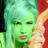 Traci Lords transformed into an Orion Slave Girl (green skinned women of Star Trek)