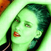 Uma Thurman transformed into an Orion Slave Girl (green skinned women of Star Trek)