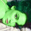 Winona Ryder transformed into an Orion Slave Girl (green skinned women of Star Trek)