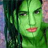 Melania Knauss transformed into an Orion Slave Girl (green skinned women of Star Trek)